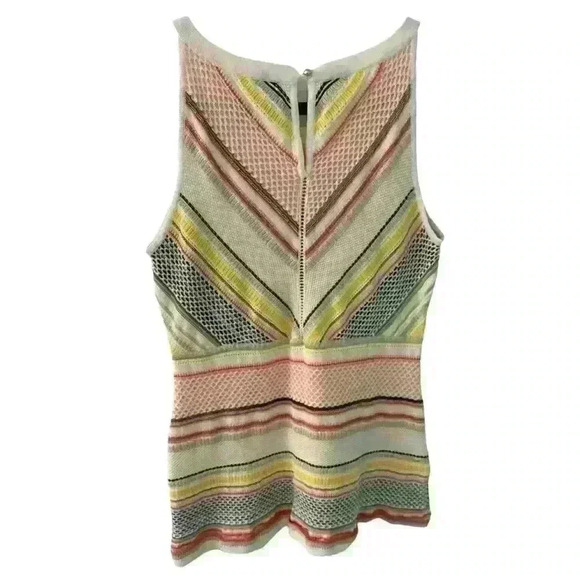 White House Black Market Knit Tank Top with Gold Metallic Threads. Size Small - Picture 3 of 9